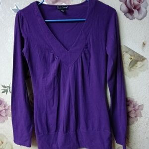 Body Central Deep Purple Long Sleeve Top
